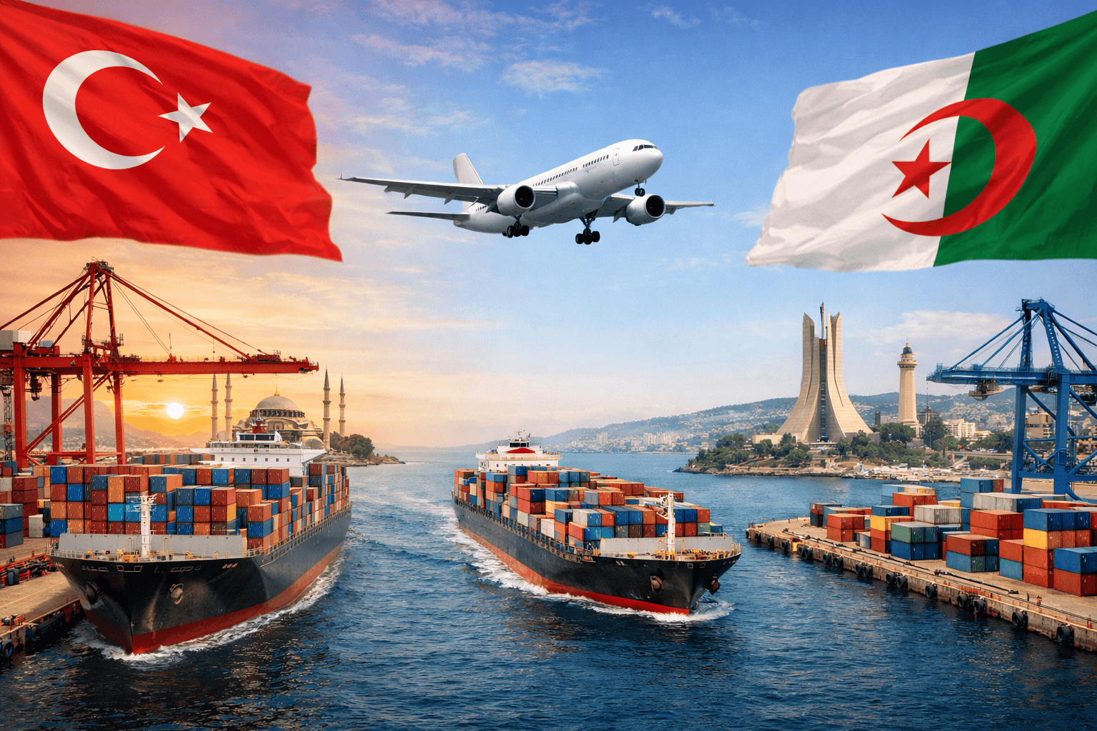 شحن البضائع من تركيا للجزائر