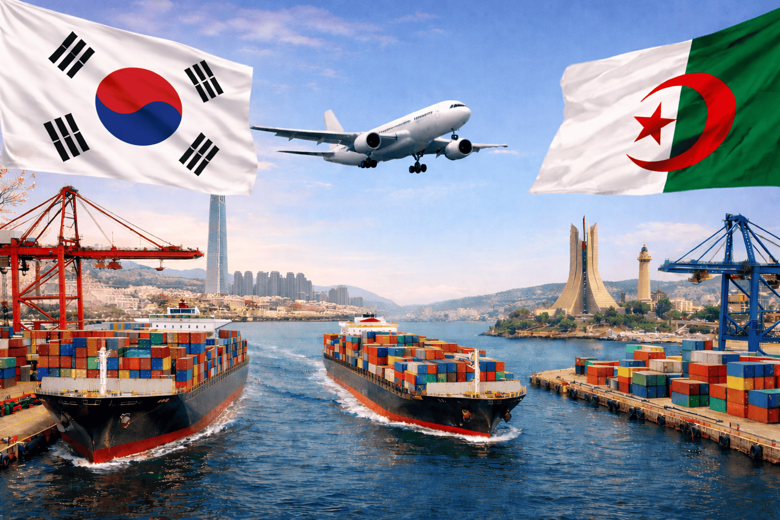 شحن البضائع من كوريا الجنوبية للجزائر