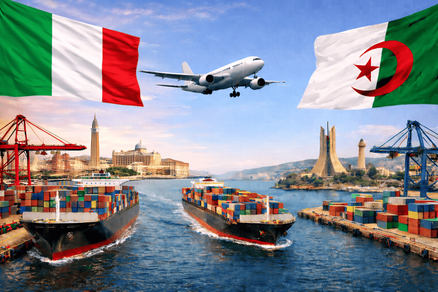 شحن البضائع من إيطاليا للجزائر