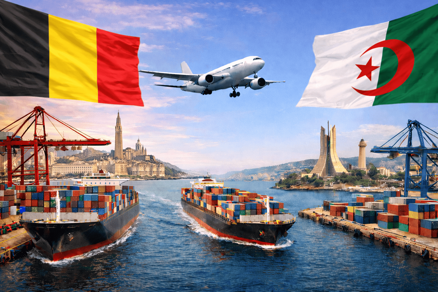 شحن البضائع من بلجيكا للجزائر