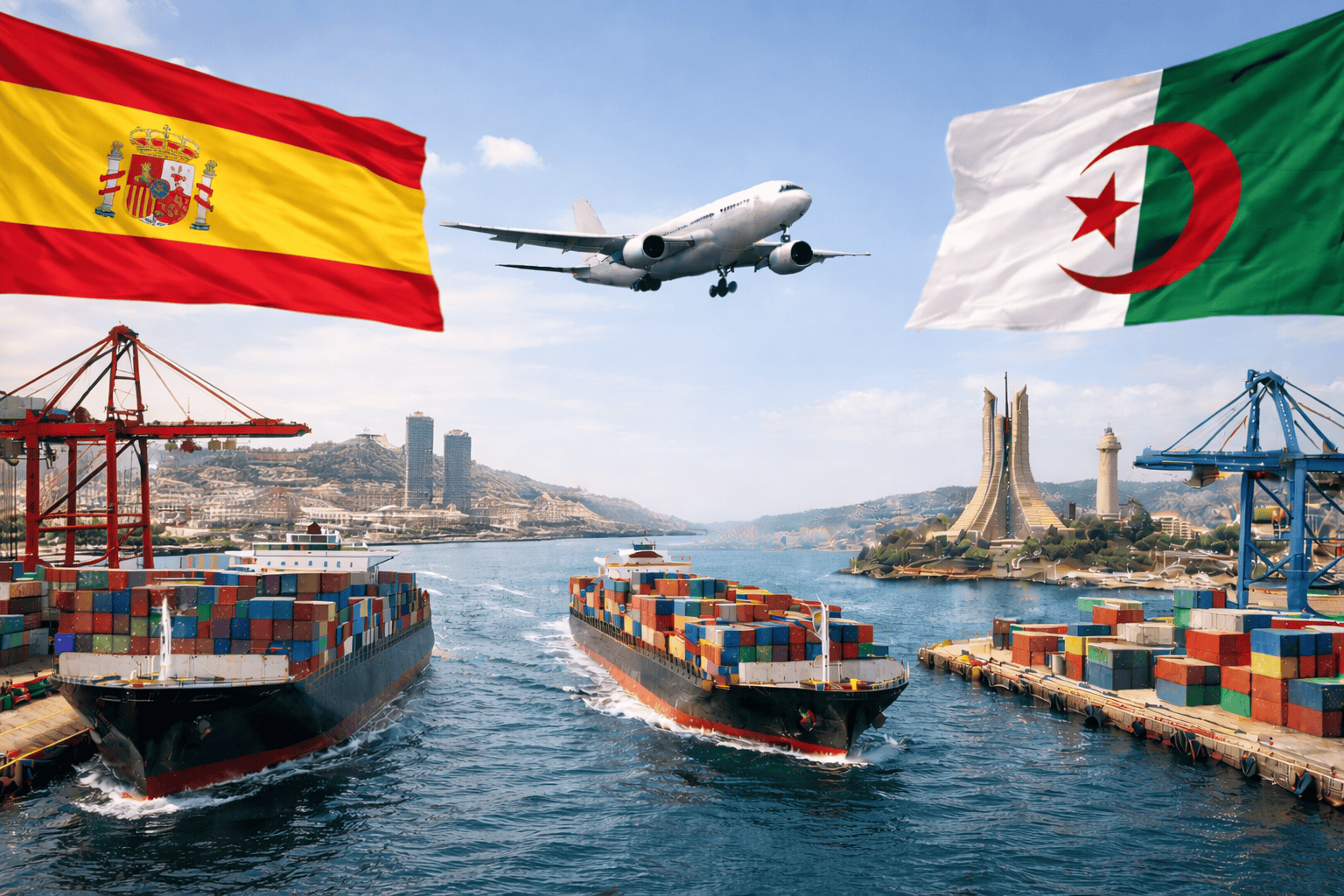 شحن البضائع من إسبانيا للجزائر