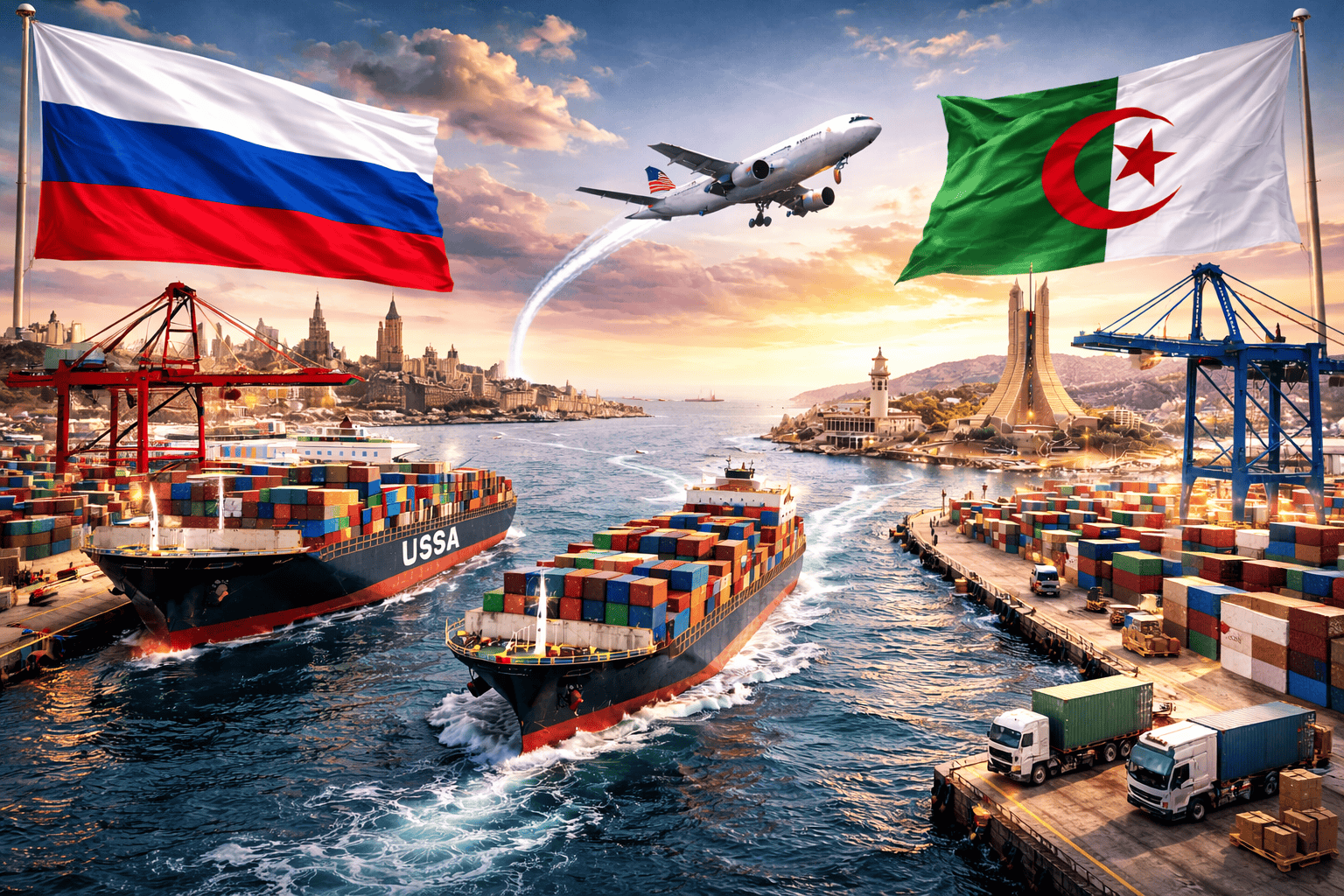 شحن البضائع من روسيا للجزائر
