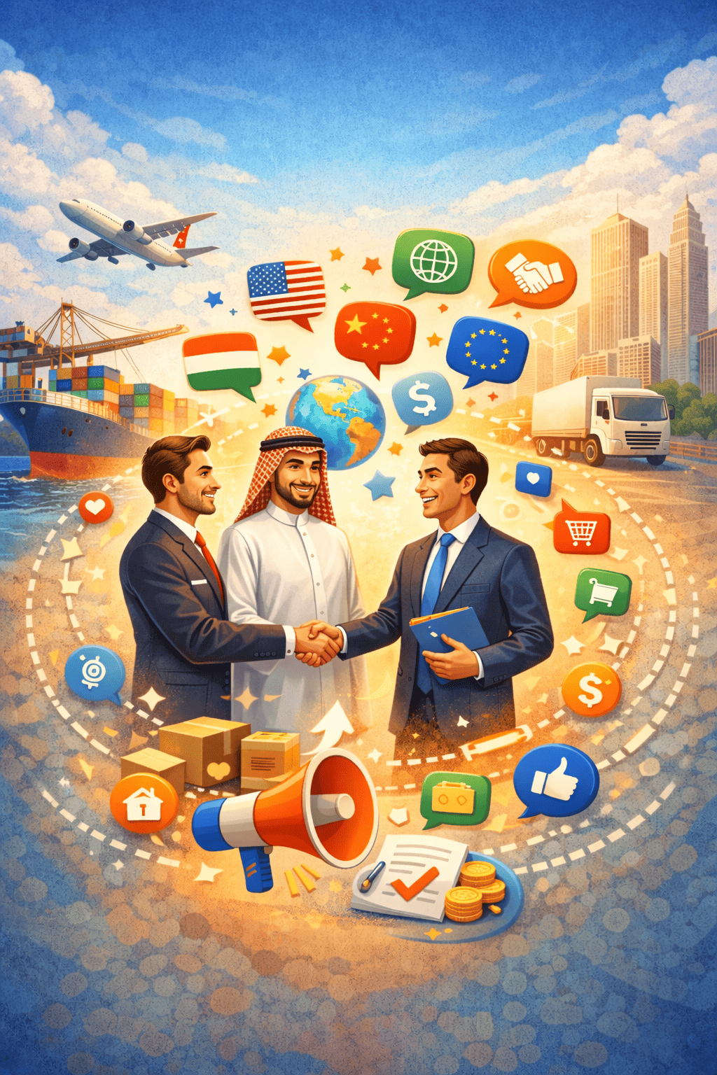 التسويق لخدمات الوكلاء والوسطاء في الخارج